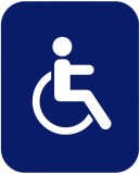 Stickere Semn Persoane cu Dizabilitati - 18x23 cm