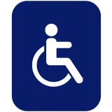 Stickere Semn Persoane cu Dizabilitati - 18x23 cm