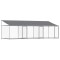 Cusca caini cu acoperis si usi, gri, 6x2x2 m, otel galvanizat