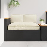 vidaXL Set de perne pentru palet cu pernă 3 pcs Crem