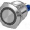 Intrerupator anti-vandalism, ON-ON, &Oslash;22mm, ONPOW - GQ22-11ZE/R/230V