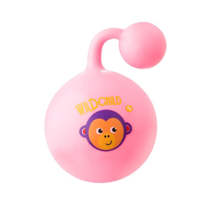 Jucarie Minge zornaitoare cu maner, 10 cm, Roz, ATU-083934