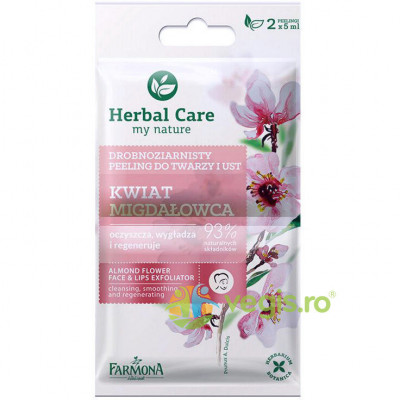 Herbal Care Peeling Pentru Fata si Buze cu Flori de Migdale 2x5ml foto