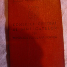 Carnet Membru de Sindicat Iosif Ranghet 1961