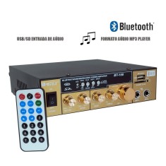 Amplificator audio receiver cu Bluetooth BT-158,telecomanda inclusa