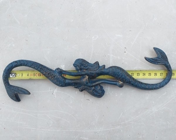 vechi cuier agățătoare carlig decorativ sirena nautic marin oceanic pescaresc