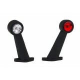 Set 2 Lampi Gabarit LED Premium Fristom, Brat Inclinat, 12-36V, Alb/Rosu, Omologare E9, Auto/Camion