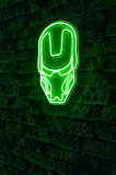 Decoratiune luminoasa LED, Iron Man, Benzi flexibile de neon, DC 12 V, Verde, Neon Graph