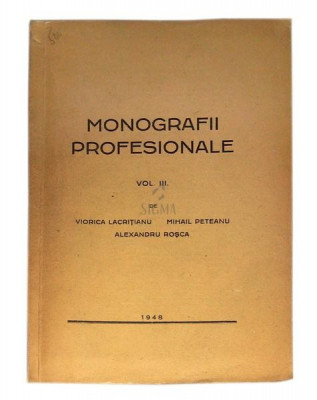 Monografii profesionale Vol. III foto