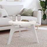VidaXL Blat de masă rotund, alb, &Oslash;60x3 cm, lemn masiv de pin