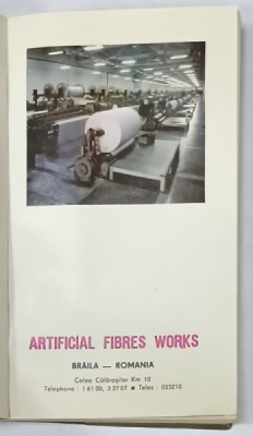 ARTIFICIAL FIBRES WORKS , AGENDA PE ANUL 1982 foto