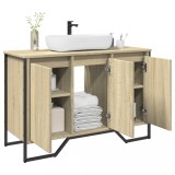 vidaXL Dulap Chiuvetă Baie Stejar Sonoma 91x35x60cm Lemn Prelucrat Mobilier Baie Spațios