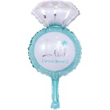 Balon din Folie Metalizata, Umflare cu Aer sau Heliu Albastru