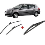 Cumpara ieftin Set 3 stergatoare RENAULT CLIO III Grandtour (KR0/1_) 2007 - 2014, pentru parbriz si luneta, Valeo Silencio