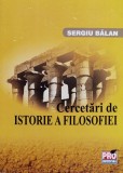 Cercetari De Istorie A Filosofiei - Sergiu Balan ,561131