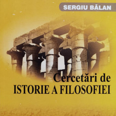 Cercetari De Istorie A Filosofiei - Sergiu Balan ,561131