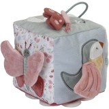 Little Dutch Soft Activity Cube Flowers &amp; Butterflies cuburi de jucărie moi și senzoriale 1 buc