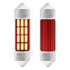 Set 2 becuri auto Vertex LED, C5W SV8.5-8, 12 SMD 4014, 2W, 36mm, Canbus, 12-24V, leduri alb sofit Festoon, Amio