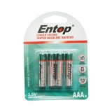 Baterii alcaline AAA Entop 1.5V LR03 AM4, set 4 bucati