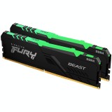 Memorie DDR Kingston FURY Beast RGB Dual Channel DIMM 32GB PC25600 DDR4/K2 &bdquo;KF432C16BB2AK2/32&rdquo;