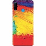 Husa silicon pentru Huawei P30 Lite, Colorful Dry Paint Strokes Texture