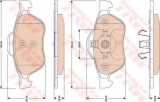 Set placute frana,frana disc RENAULT LAGUNA II Grandtour (KG0/1) (2001 - 2016) TRW GDB1787