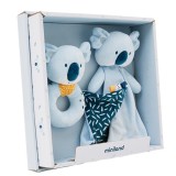 Set cadou bebe - zornaitoare si paturica moale de atasament koala, de la 0 luni, MINILAND