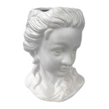 Cumpara ieftin Vaza decorativa in forma de cap de femeie, 22 cm, Alb, 472H