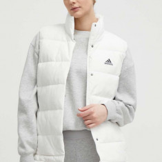 adidas vestă de puf femei, culoarea alb, de iarnă HG6278