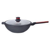 Tigaie wok Noble Zokura, 32 cm, 5 l, aluminiu, Negru