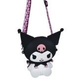 Posetă din silicon cu model Kuromi, 18x7,2x20,7 cm, neagră, CMCLASS