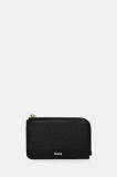BOSS portofel de piele femei, culoarea negru, 50536384