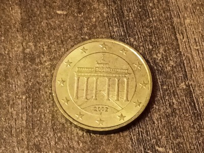 C50 - Moneda foarte veche - 50 euro centi - Germania - 2002J foto