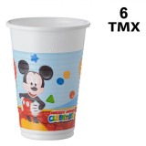 Set Pahare Plastic, Mickey, 200ml, Multicolor, 6 Bucăți