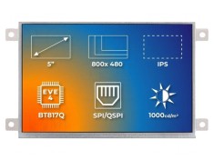 Ecran TFT 5&quot; 800x480 LED RGB EVE4