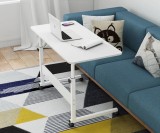 Masa Universala, Inaltime Reglabila, Cu Roti Blocabile, Ideal pt Laptop, Scris, Servit Mancarea, 60x40 cm, Alba