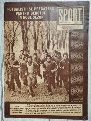 Revista SPORT nr. 1 - Ianuarie 1986 foto