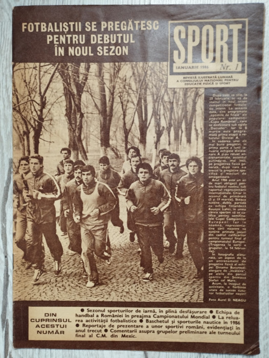 Revista SPORT nr. 1 - Ianuarie 1986