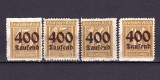 ✅ (S43) Germania Reich 1923 &quot; Supratipar inflatie pe uzuale &quot; serie Michel 297/300 , MNH + una MH