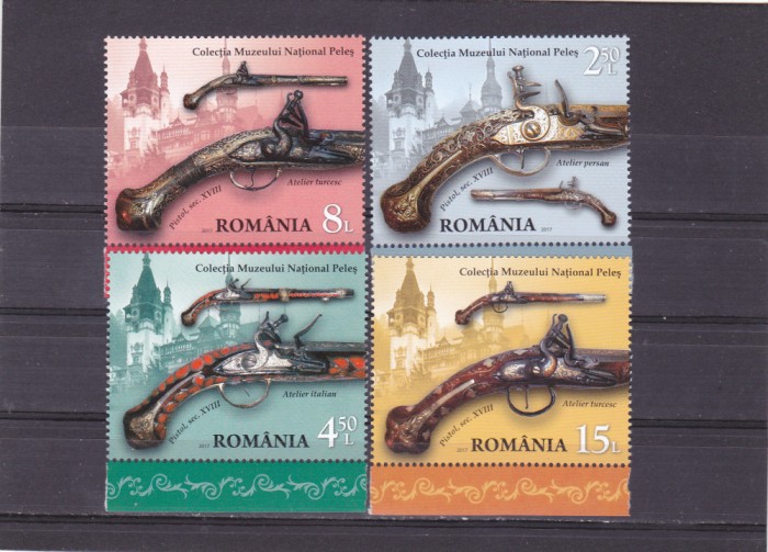 ARME.ORNAMENTELE ARMELOR,serie completa ,2017,Lp.2139,MNH ROMANIA.