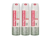 Pachet 3 x Deodorant Spray Borotalco, Invisible Men Musk Scent, 150 ml