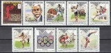 Centrafricana 1993 - Centenarul Jocurilor Olimpice Moderne, 3 Serii (&Icirc;n seria a 3-a apare și Nadia Comăneci !), SET COMPLET, F. RARE, 6 POZE, MNH