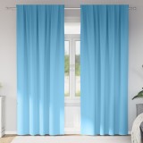 vidaXL Perdele 2 pcs Albastru deschis 260 x 140 cm Poliester