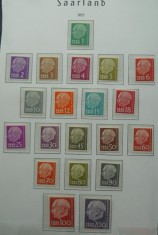 A2 1957 SERIE SAARLAND MNH