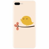 Husa silicon pentru Apple Iphone 8 Plus, Flat Minimal Cute Bird Illustration