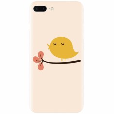 Husa silicon pentru Apple Iphone 7 Plus, Flat Minimal Cute Bird Illustration