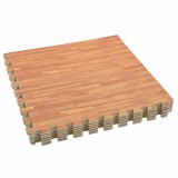 vidaXL Mats de exerciții puzzle 12 pcs Maro 4,32 ㎡ Spumă EVA 3433271