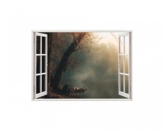 Autocolant decorativ, Fereastra, Natura si peisaje, Multicolor, 85 cm, 2128ST foto