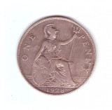 Moneda Marea Britanie 1 penny 1928, stare buna, curata, Europa, Bronz