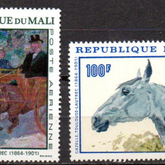 MALI 1967, Arta, Pictura, Cai, Toulouse-Lautrec, serie neuzata, MNH